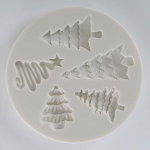 Silikoonvorm j&otilde;ulupuu vorm Silikoonvorm Fondant koogi kaunistamiseks t&ouml;&ouml;riistad &scaron;okolaadist k&ouml;&ouml;gin&otilde;ud helehall v&auml;rv