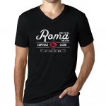 ULTRABASIC - Homme Graphique Col V Tees&auml;rk Roma S l&auml;bipaistev must v&auml;rv