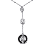 Altesse [L0183] - Collier Argent 'D&eacute;esse' blanc noir must