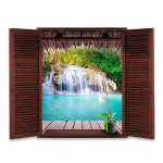 Les Tr&eacute;sors De Lily [Q2004] - Trompe l'oeil kleebis  Cascade Paradisiaque  t&uuml;rkiispruun - 50x70 cm pruun