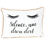 Les Tr&eacute;sors De Lily [Q9989] - Disainipadi 'Diva - Sleeping Eyes' kuldne valge (Vaikus - diiva magab) - 40x30x9 cm valge