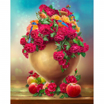 5D DIY t&auml;is&uuml;mmargune teemantmaal Roos Teemanttikandid Ristpistes 20X30CM