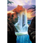 T&auml;ielik 5D Teemantmaaling Goddess Falls Tikand Ristpistes Kodukaunistus K&auml;sitsi valmistatud kingitus 25x30cm