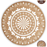 Les Tr&eacute;sors De Lily [R1411] - Beež ja valge kotimatis 'Mandala' - 38 cm pruun