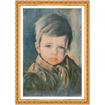 T&auml;is&uuml;mmargune puur 5D DIY teemantmaal  Tears Boy  Tikand Ristpistes Rhinestone kodukaunistus 20X30CM