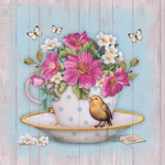 Teemantmaalingu tass Lind Teemanttikandid Lilled Punase Mustriga Rintekivid N&auml;put&ouml;&ouml; DIY Mosaiic Kits K&auml;sit&ouml;&ouml; 30X30CM