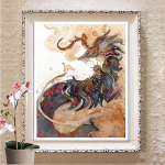 Teemantmaal maastik Ristpistes Teemantmosaiik T&auml;isruudukujuline Teemanttikandid T&auml;ielik kodukaunistus Full Round 20X30CM