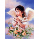 Ruudu/&uuml;mmargused teemanttikandid Lovely Angel Baby 5D DIY Teemantristpistes Teemantmosaiikkaunistus Full Round 20X30CM