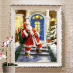 Teemantmaali maastik Teemantmosaiik ristpistes tikandid maastik K&auml;sitsi valmistatud kingitus teemantkunst Full Round 20X30CM