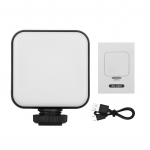 W36 mini-video LED-valgusti 5600K h&auml;mardatav 4W C-t&uuml;&uuml;pi sisseehitatud laetav aku 3 k&uuml;lmaga must