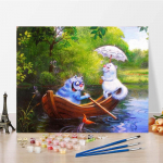 K&auml;sitsi maalitud isetegemise maal numbrite j&auml;rgi &otilde;limaal L&otilde;uend Digitaalne &otilde;limaal Kodukaunistus 40x50cm no frame