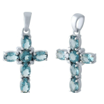 H&otilde;bedane rist Londoni sinise topaasiga 0,345 ct (1966617) sinine