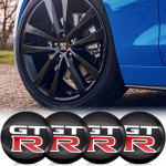 4 x 56 mm rummukaaned GTR logo Juke Note Leaf Qashqai Tiida X-trail Teana Altima autotarvikute rattakeskuse kleebis