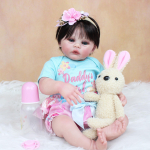 BZDOLL 48 CM 3D nahatoon N&auml;htavad veenid Pehme Silikoonist Reborn Baby Doll M&auml;nguasi T&uuml;drukule 19-tolline Lapse riietus Boneca Lifelike 48cm 3D-paint Skin Doll