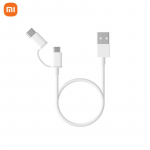 100% originaalne Xiaomi Mi 2 in 1 mikro-USB ja C-t&uuml;&uuml;pi kiirlaadimise andmekaabel 1M Xiaomi Mi 10 / POCO X3 NFC jaoks Samsung Galaxy jaoks valge