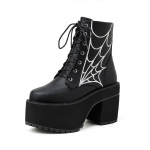 Mood, &auml;mblikuv&otilde;rk, gooti stiilis saapad, naiste vampiirir&uuml;&uuml;tli cosplay kingad 90ndatele t&uuml;drukutele, k&otilde;rge kontsaga metsast esteetilised kingad, naine 34 must