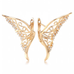 Kinel Vintage liblikas k&otilde;rvar&otilde;ngad roosa kuldne l&auml;ikiva tsirkooniga roosa kuldne v&auml;rv