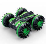 Four-wheel drive amphibious stunt remote control car waterproof tank toy car 22cm*22cm*12cm roheline