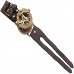 RII Stempunki p&auml;ikesekella kompassi randmepael / ehtsast nahast rihm / randmekompass ja p&auml;ikesekell / Steampunk k&auml;ekell