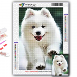 Teemantmaaling armsad loomakesed kass, koer, panda tikandid ristpistes kivikivist kodukaunistus Full Round 20X30CM