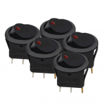 Luminestsentsl&uuml;litid 5 tk/komplekt veekindel auto nuppl&uuml;liti 12 V SISSE/V&Auml;LJA &Uuml;mar punktl&uuml;liti 20MM-Red