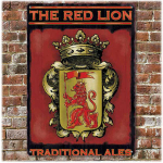 Les Tr&eacute;sors De Lily [A0639] - Retro metallist tahvel  The Red Lion  vintage punane - 40x30 cm punane