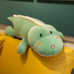 Dinosauruse pl&uuml;&uuml;sist m&auml;ngunukk magab koos voodipadjal Armas nukut&uuml;druk, suur riidest nukk s&uuml;nnip&auml;evakingitus 50CM