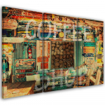 Kolmeosalise pildiga l&otilde;uendiprint Coffee Abstract 60x40 mitmev&auml;rviline