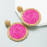 Naiste Lafite Hoop k&otilde;rvar&otilde;ngad Round Summer Beach Exaggerate Temperament k&otilde;rvar&otilde;ngad OneSize roosa punane v&auml;rv