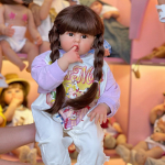 BZDOLL Reborn Doll pehmest silikoonist elutruu 60 cm t&uuml;drukule, vin&uuml;&uuml;lprintsess, riidest kehaga Bebe s&uuml;nnip&auml;evakingitus