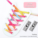 Rainbow Elastsed Paelad Tossud Teemant Rist Lukud Kingapaelad Ilma lipsudeta Lapsed T&auml;iskasvanutele Ilma lipsuta Kingapaelad 8MM Laius Lame kingapael China