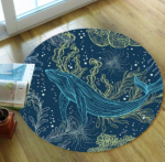 Mandala Retro &Uuml;mmargune Vaip Boheemlaslik Stiil Elutuba Magamistuba &Otilde;ppetuba Kodu Etniline Stiil Vaip Elutuba Diivan &Uuml;mmargune P&otilde;randamatt 80cmx80cm