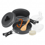 10 tk matkak&ouml;&ouml;gin&otilde;ud jamakomplekt Cookset &otilde;ues toiduvalmistamise varustus pott pann kausid seljakott matkamine 10pcs set