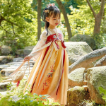Hanfu t&uuml;druk Hiina stiilis riidest suvekleit Antiik Tang &uuml;likond super haldja kost&uuml;&uuml;m kleit v&auml;ikese t&uuml;druku merineitsi printsessi seelik aluspesu M