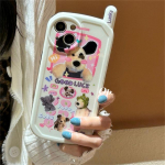 Korea armas multikas pl&uuml;&uuml;sist kutsika nuku telefoni &uuml;mbris iPhone'i 14 13 12 11 Pro Max jaoks armas p&otilde;rutuskindel pehme tagakaas Funda For iPhone 11Pro Max