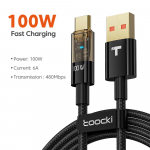 Toocki USB Type C kaabel Huawei Honor Xiaomi Samsung Super Charge 66W/100W kiirlaadimise USB C laadija andmekaabli juhe A-C 1M must