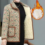 Mantlid naistele Suur puuvillane fliismantel S&uuml;gistalvine paksendatud jope Naiste vabaaja mantel pikkade varrukatega naiste mantel XXL