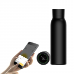 Smart Heat Cup LCD temperatuurin&auml;idik Water Consu APP vidinad liikumissalvestuse pudel t&ouml;&ouml;tab Smart Life/Tuyaga must