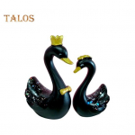 1 paar luigekujude toppers naeratav kodu kaunistamine kontrasti v&auml;rv ilus kooki kaunistus auto luige kaunistused kodukaunistused must