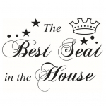 Naljakas kroonmuster Parim istmem&auml;rgi kleebis Vannitoa WC-istme kleebis must