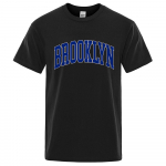 Meeste ja naiste T-s&auml;rgid Brooklyn New York City Kirjatr&uuml;kk Meeste T-s&auml;rgid Vintage hingavad topsid Kvaliteetne vabaaja T-s&auml;rk Puuvill L