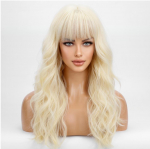 BLONDE UNICORN Pikad lainelised lokkis parukad Helekuldpruun s&uuml;nteetiline parukas tukkidega naistele igap&auml;evased Cosplay kuumakindlad kiudparukad