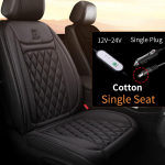 12-24v soojendusega autoistme kate 30' kiire autoistmesoojenduse riie/flanellist soojendusega autoistme kaitse 25W istmesoojenduse kate auto 1PCS Black Cloth