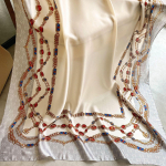 Kvaliteetsed luksuslikud siidist sallid peapael Sallid kaelasall naistele kett siidist sall naiste dekoratiivne sall 180-90cm