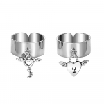 Angel Wings V&otilde;tmeluku S&otilde;rmus lai Paaris&otilde;rmused Kingitus Mehed Naised S&otilde;brad Aksessuaarid 2-osaline H&otilde;bedane Elegantne S&otilde;rmus h&otilde;be