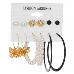 2023 uus k&otilde;rvar&otilde;ngaste komplekt liblikas lill Armas k&otilde;rvar&otilde;ngad suured &uuml;mmargused k&otilde;rvar&otilde;ngad pruudi pulmak&otilde;rvar&otilde;ngad luksuslikud Euroopa frank suured k&otilde;rvar&otilde;ngad must