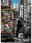 L&otilde;uendimaal Banksy t&auml;navakunst Londoni linna maastik Plakatitr&uuml;kk Graffiti seinapilt kodubaari ruumi kaunistamiseks 21x30cm No Frame