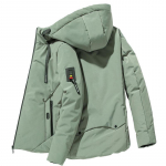 Meeste riided &otilde;ues Meeste puuvillane sulejope Paks soe &otilde;huke jakk Talvise soojendusega eemaldatav puuvillane sulejope kapuutsiga M must