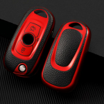 Nahast TPU Auto Klappv&otilde;tme Korpuse Kate Kest Fob Buick VERANO ENCORE GX GL6 jaoks, Opel Vauxhall Astra K Corsa E jaoks, Autostiili Tarvikud punane