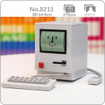 8211 Retro personaalelektrooniline arvuti masin hiir klaviatuur 3D mudel miniplokid klotsid ehitusm&auml;nguasi lastele ilma kastita